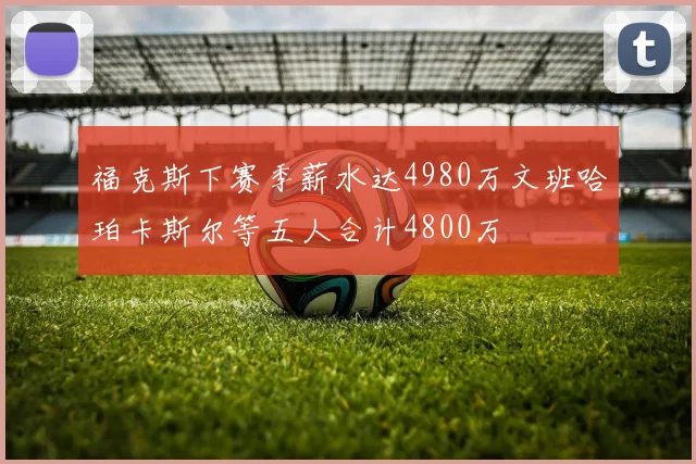 福克斯下赛季薪水达4980万文班哈珀卡斯尔等五人合计4800万